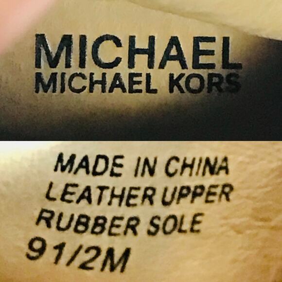 Michael Michael Kors 4 Inch Stiletto Heeled Black Suede Booties Gold Accent 9.5 - Picture 4 of 4